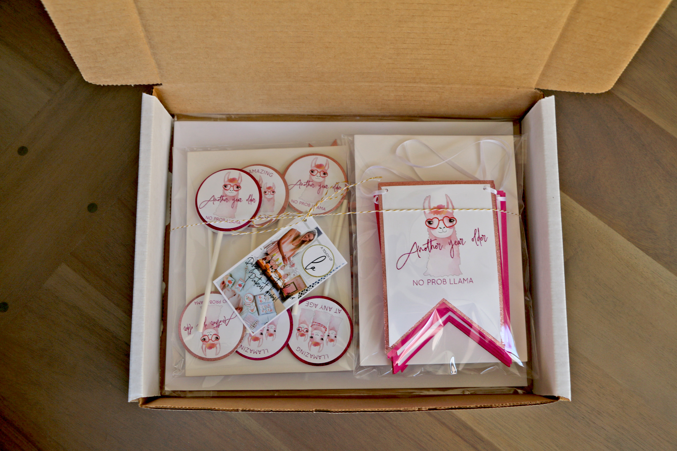 Llama Party Decor in a box