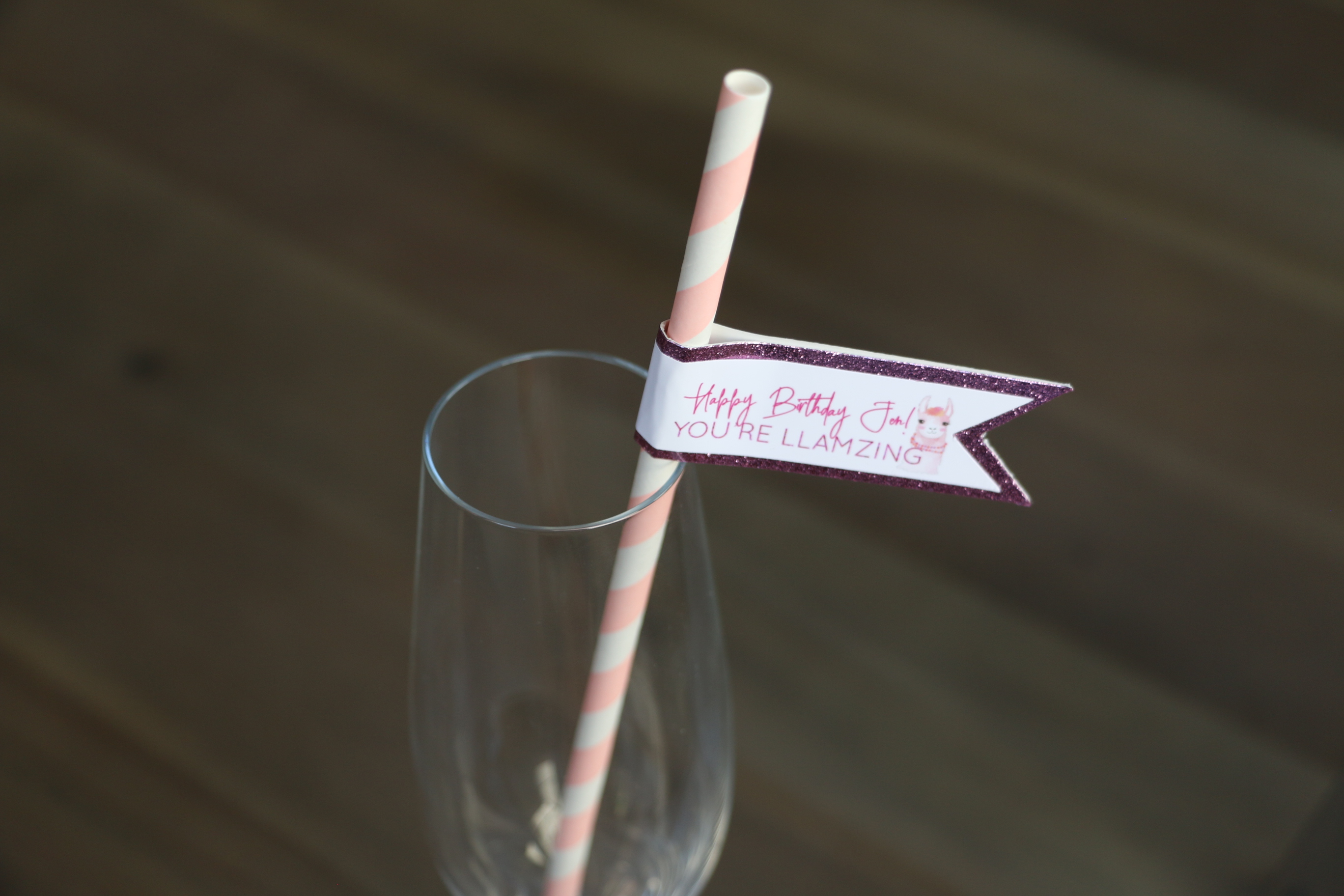 Happy Birthday Custom Straws