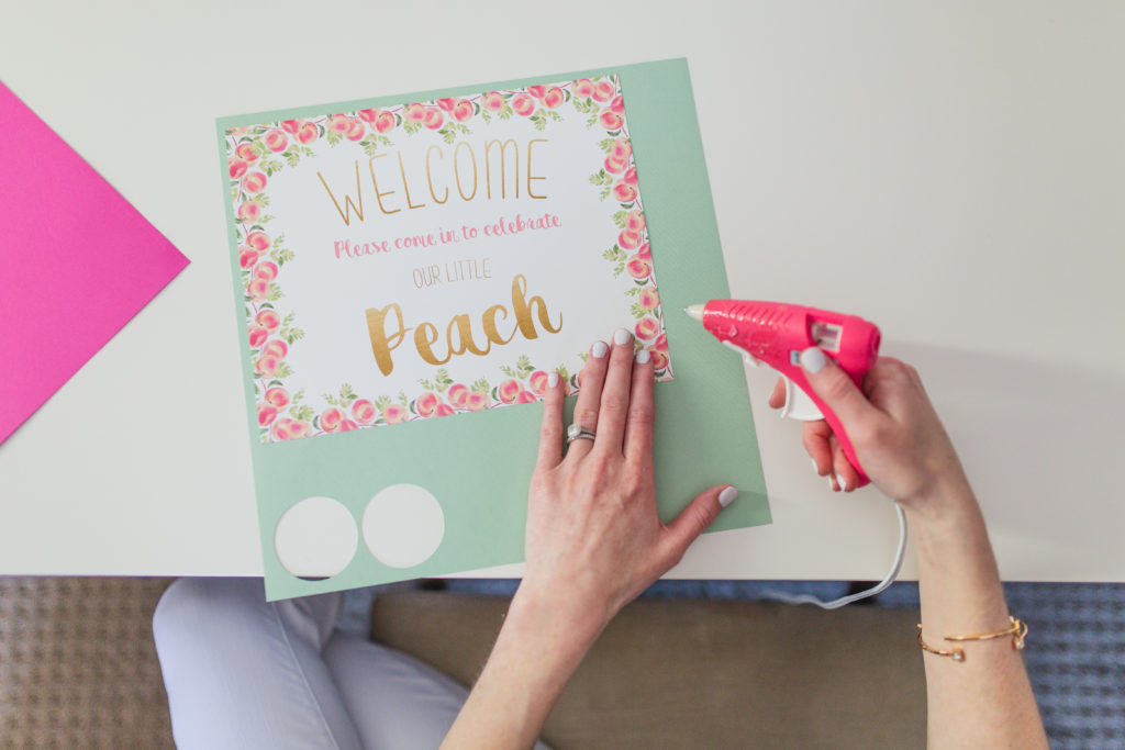 Peach Party Welcome Sign
