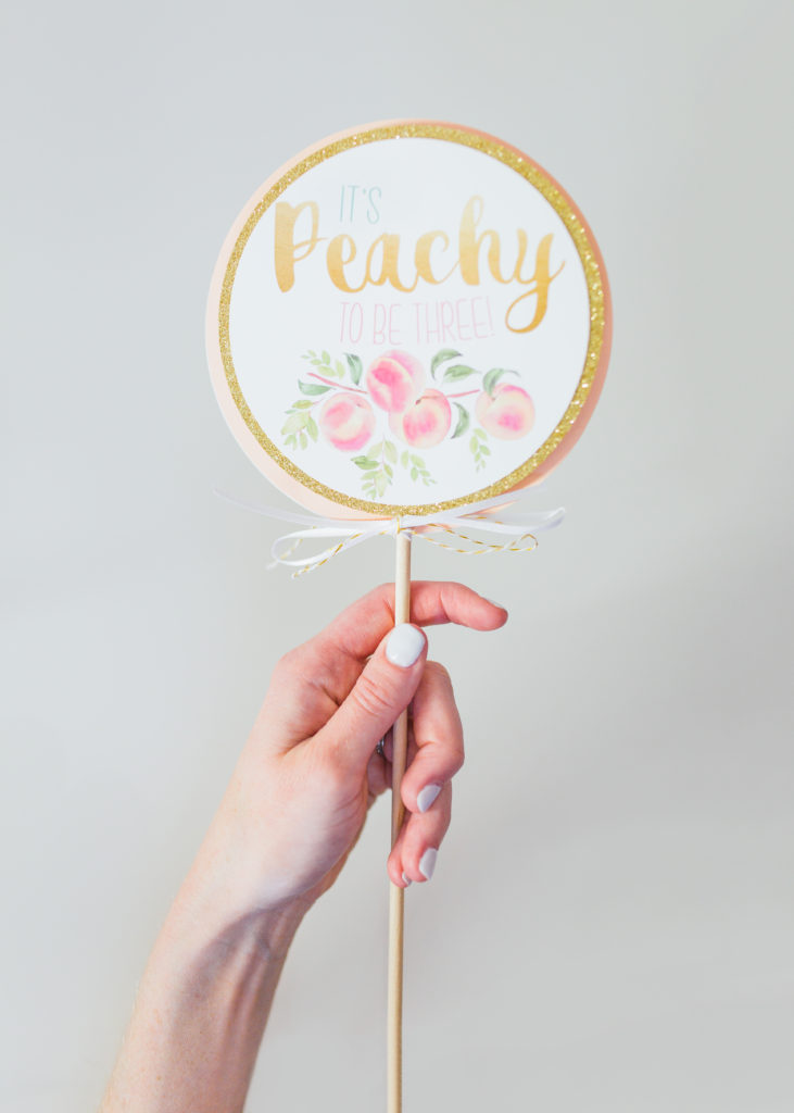 Peach Party Centerpiece Stick