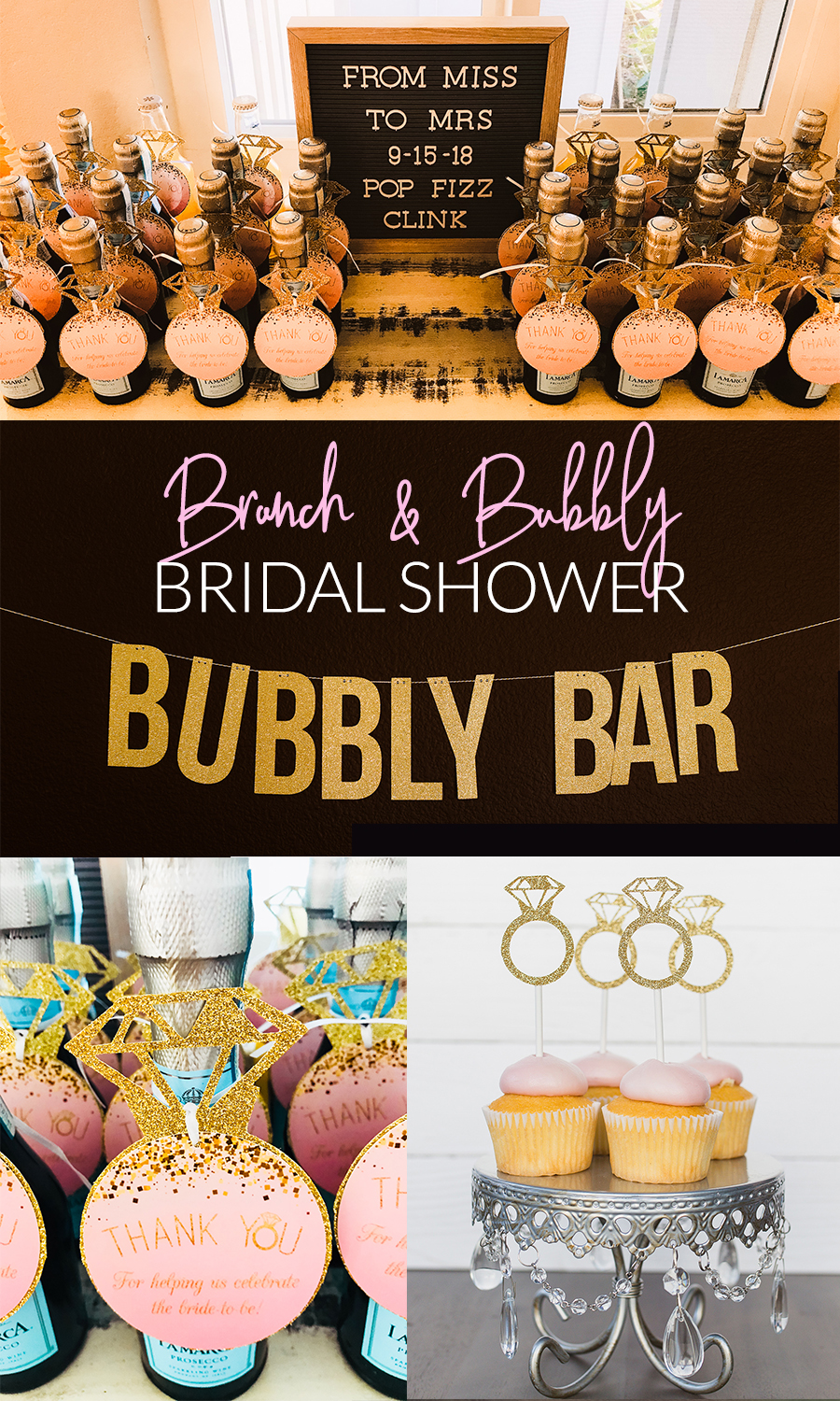 Bubbly and Brunch Bridal Shower Decorations - A Touch of LA