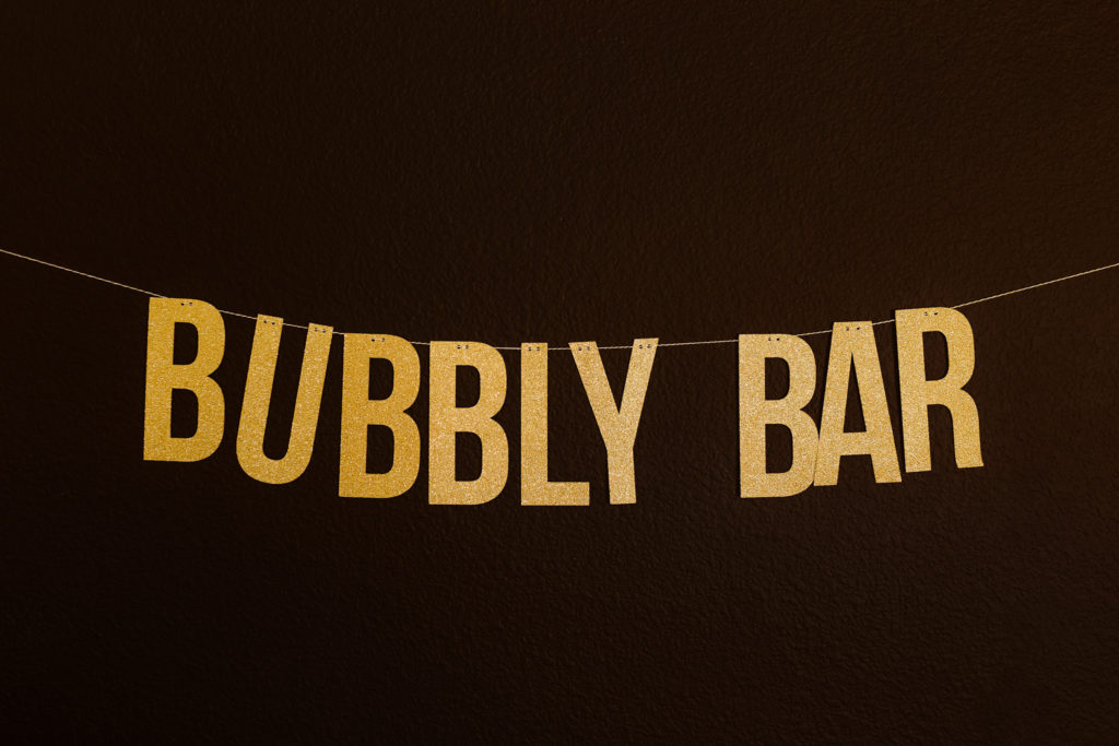 Bubbly Bar Gold Banner