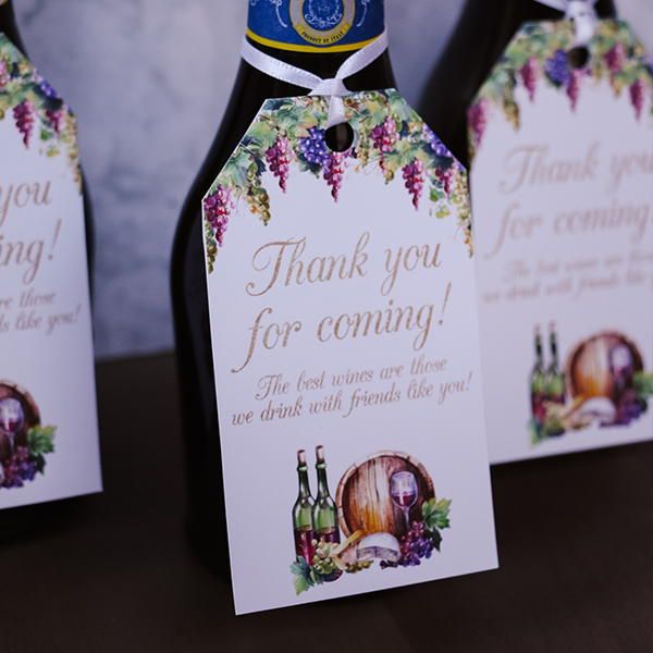 Wine Party Favor Tags