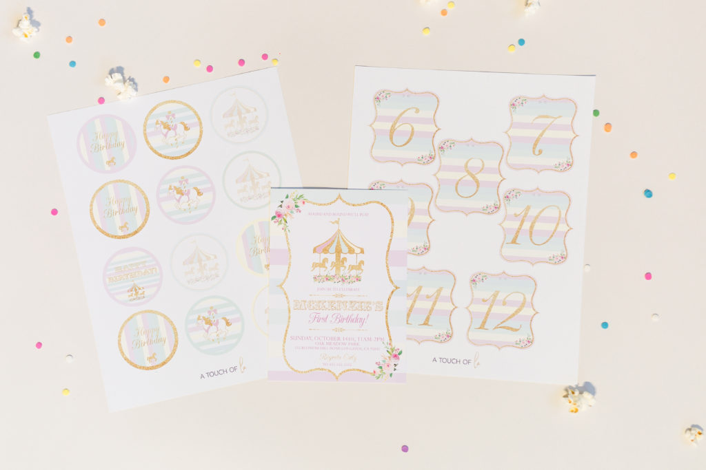 carousel party first birthday party decorations