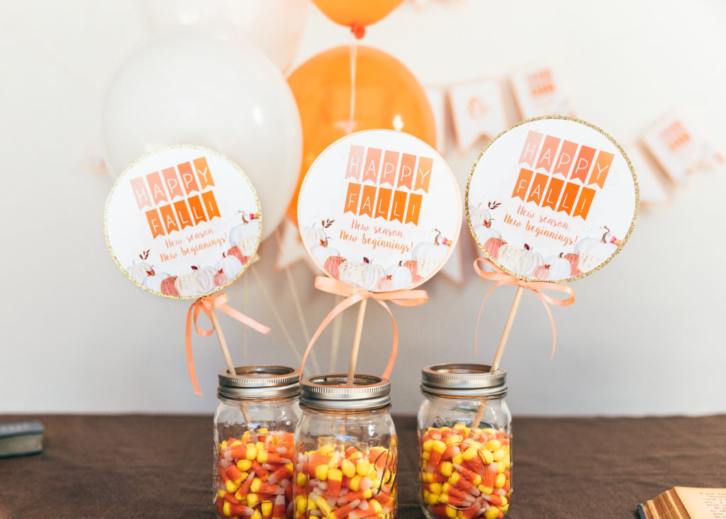Fall Into Learning Classroom Party Centerpiece Ideas