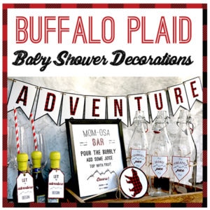 Buffalo Plaid Baby Shower Decorations