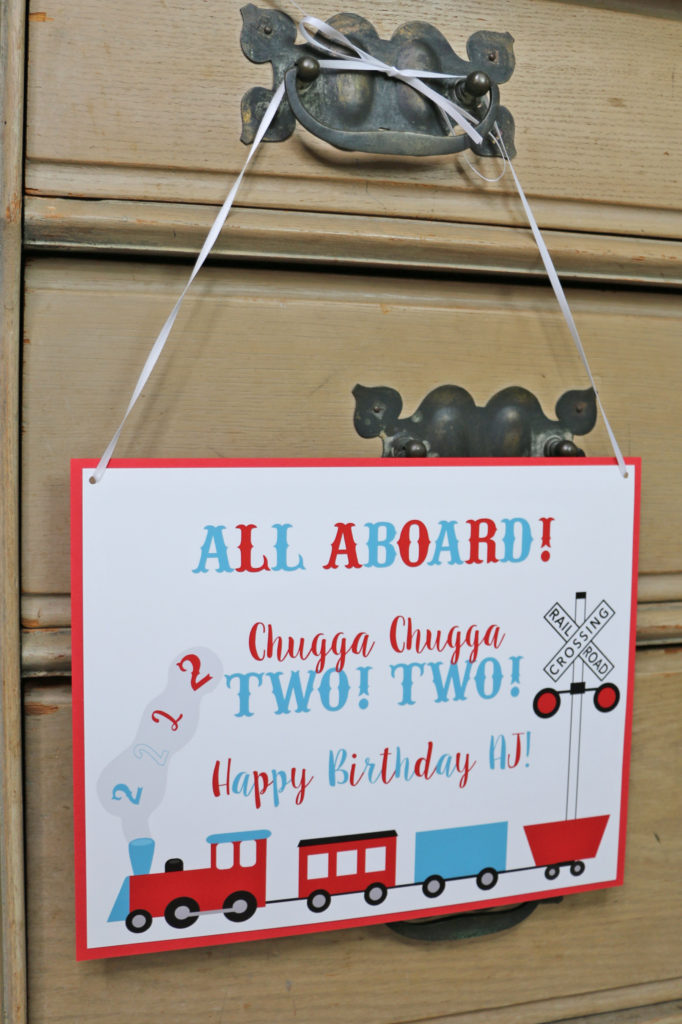 All Aboard: Train Party Welcome Sign for Choo Choo Party