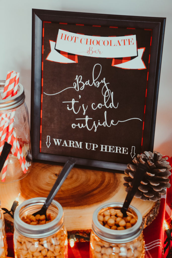 Baby It's Cold Outside Sign for Hot Chocolate Bar