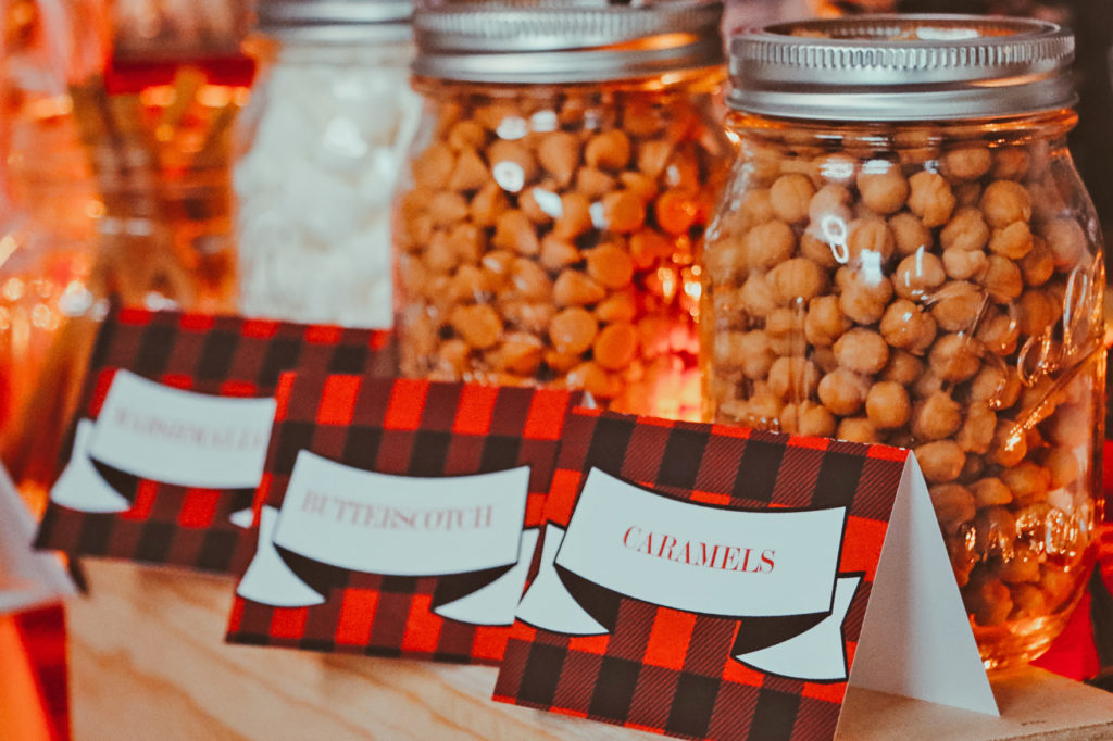 Caramels, butterscotch food tents
