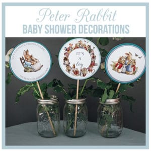 Peter Rabbit Beatrix Potter Baby Shower Decorations
