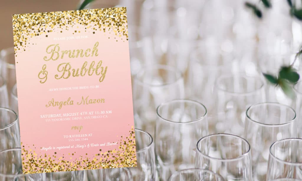 Brunch and Bubbly Bridal Shower Invitation Etsy Invite