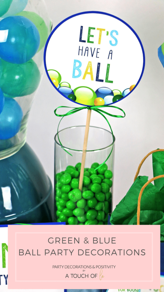 Green and Blue Ball Party Decorations