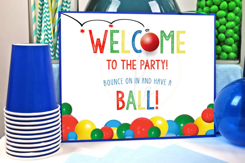 Let's Have A Ball Party Decorations: Welcome Sign