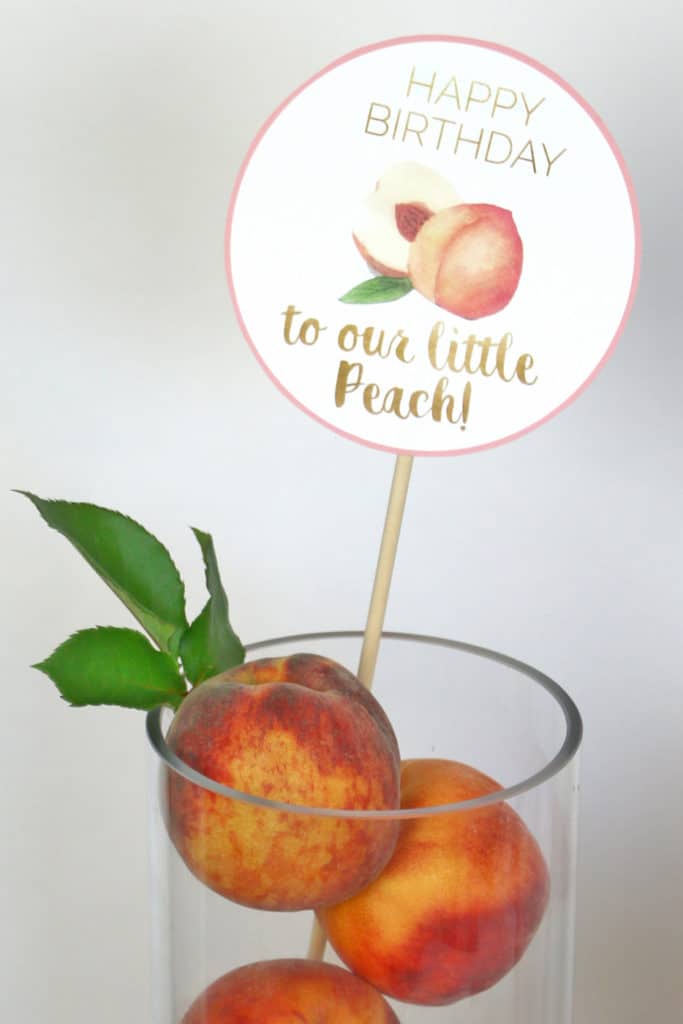 Our little peach party decorations