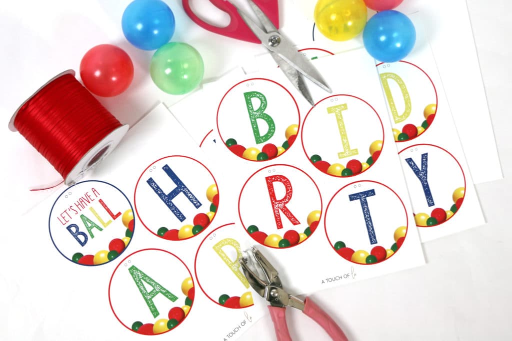 Let's Have A Ball Party Decorations Happy Birthday Banner