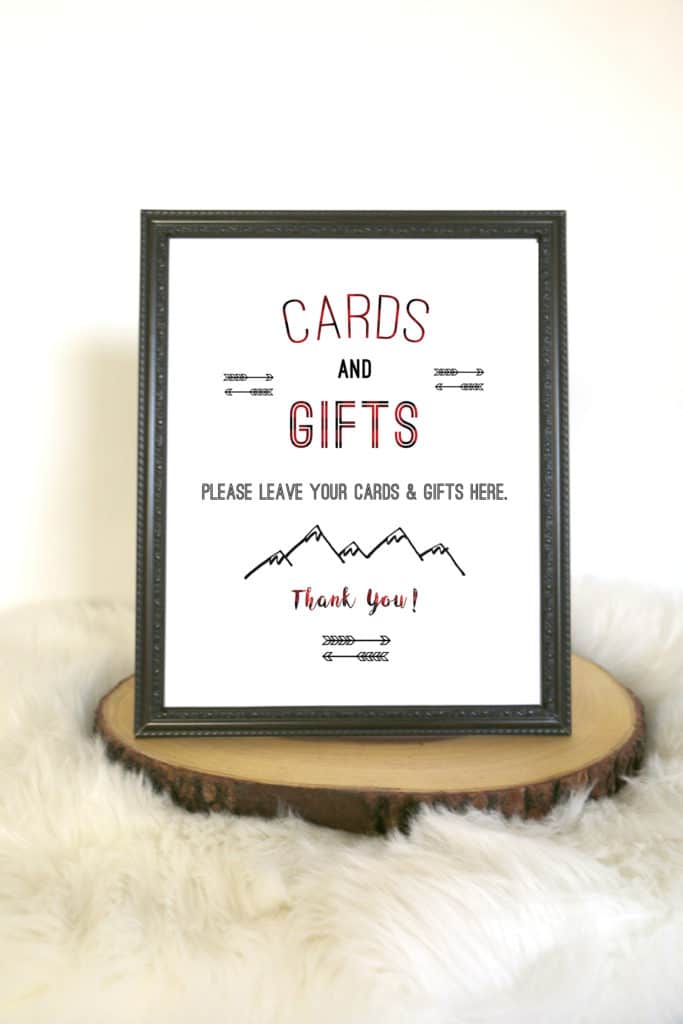 Buffalo Plaid Cards and Gifts Sign