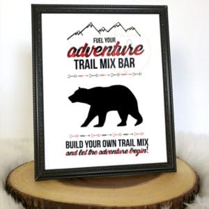 Buffalo Plaid Trail Mix Sign