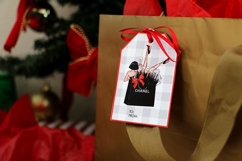 Chanel Christmas Gift Tag