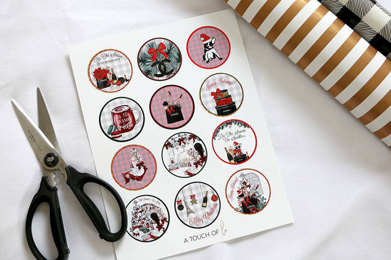 Printable Cupcake Toppers for Christmas party