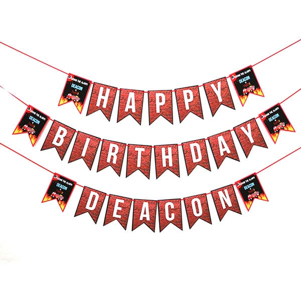 Firefighter Party Supplies: Firefighter Birthday Banner