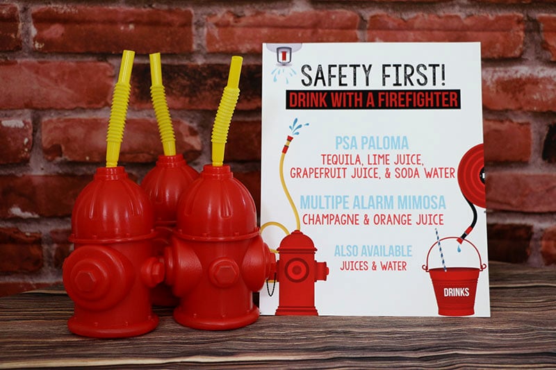Firefighter Party Decor: Firefighter Birthday Party Signature Cocktail Menu