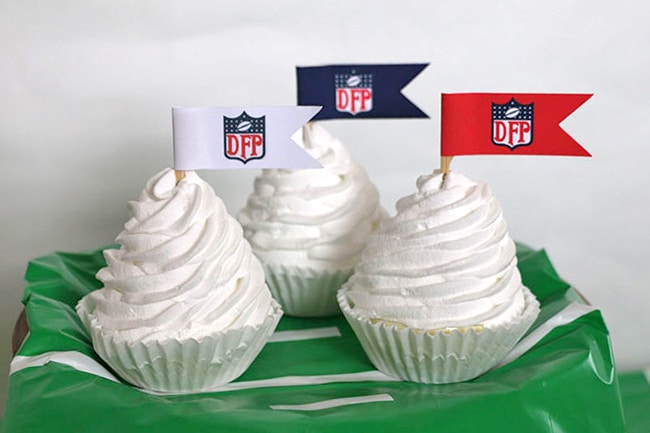 NFL Inspired Cupcake Toppers