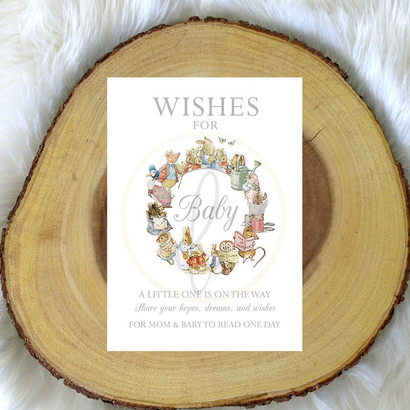 Peter Rabbit Baby Shower Wishes for Baby Game