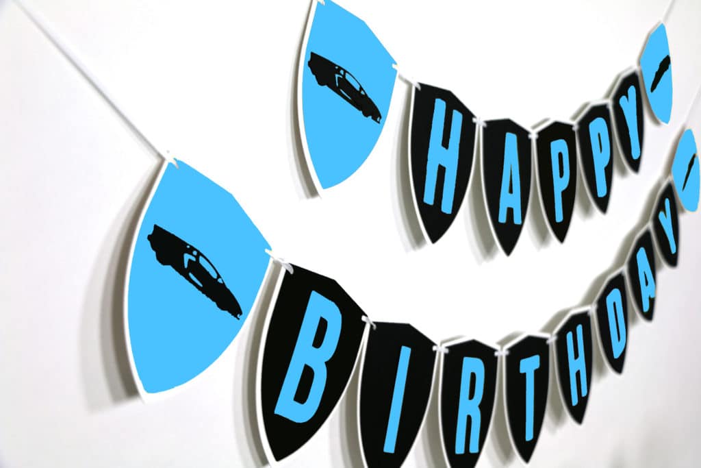 Blue Supercar Party Banner