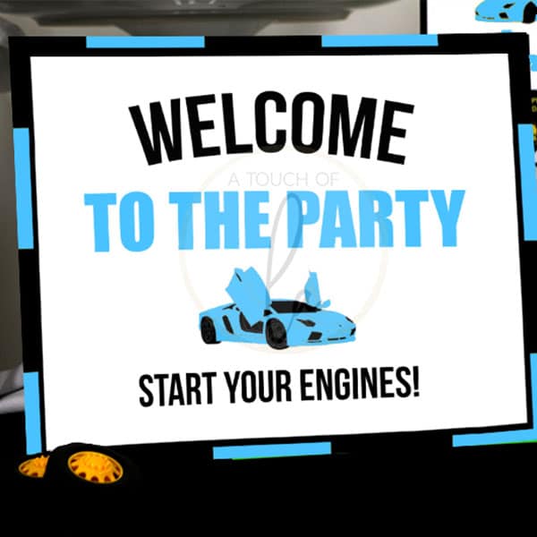 Blue-Supercar-Welcome-Sign