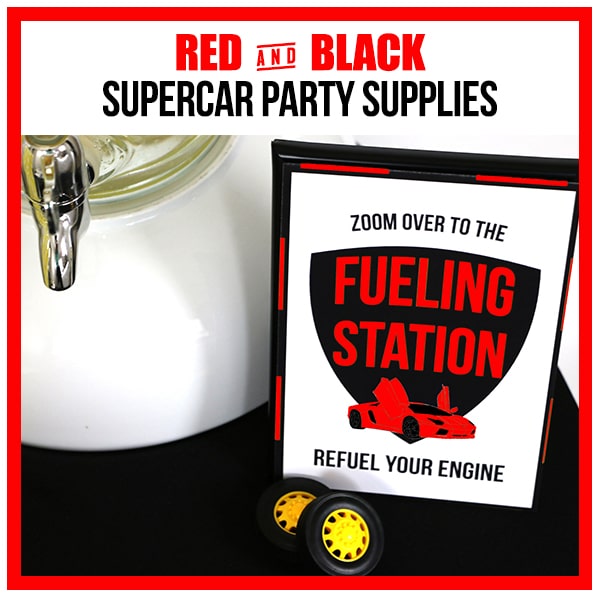 Red Supercar Party Decorations & Supplies