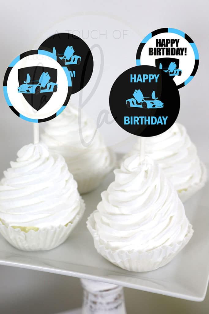 Blue-Supercar-Cupcake-Toppers-with-Logo