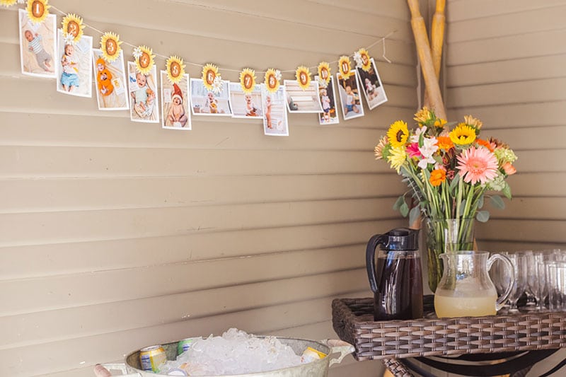 1st Birthday Banner for Here Comes The Sun Party