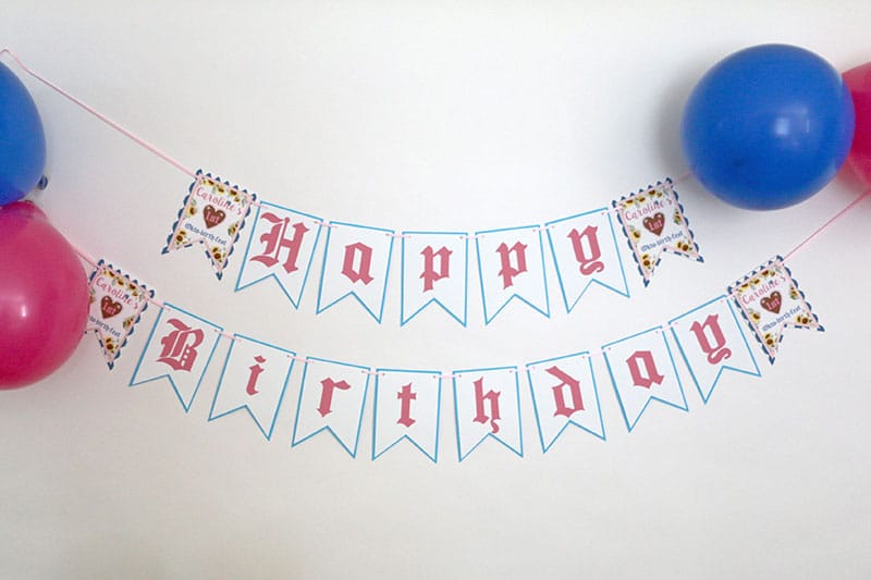 Pink and Blue Oktoberfest Party Banner
