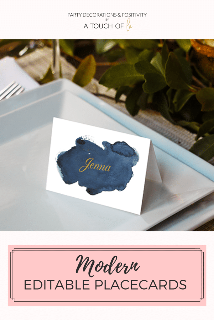 Editable Thanksgiving Placecards for  Mondern Tablescape