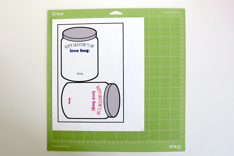 Love Bug Jars for Cricut Valentines