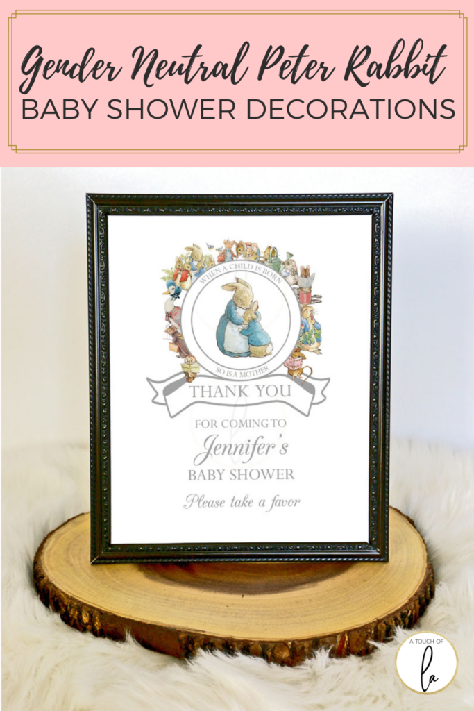 Gender Neutral Peter Rabbit Shower Supplies
