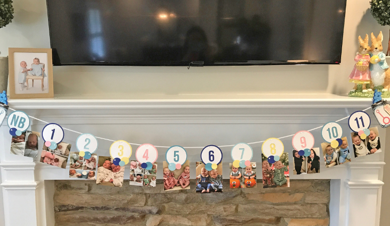 How to Make a 1st birthday Picture Banner