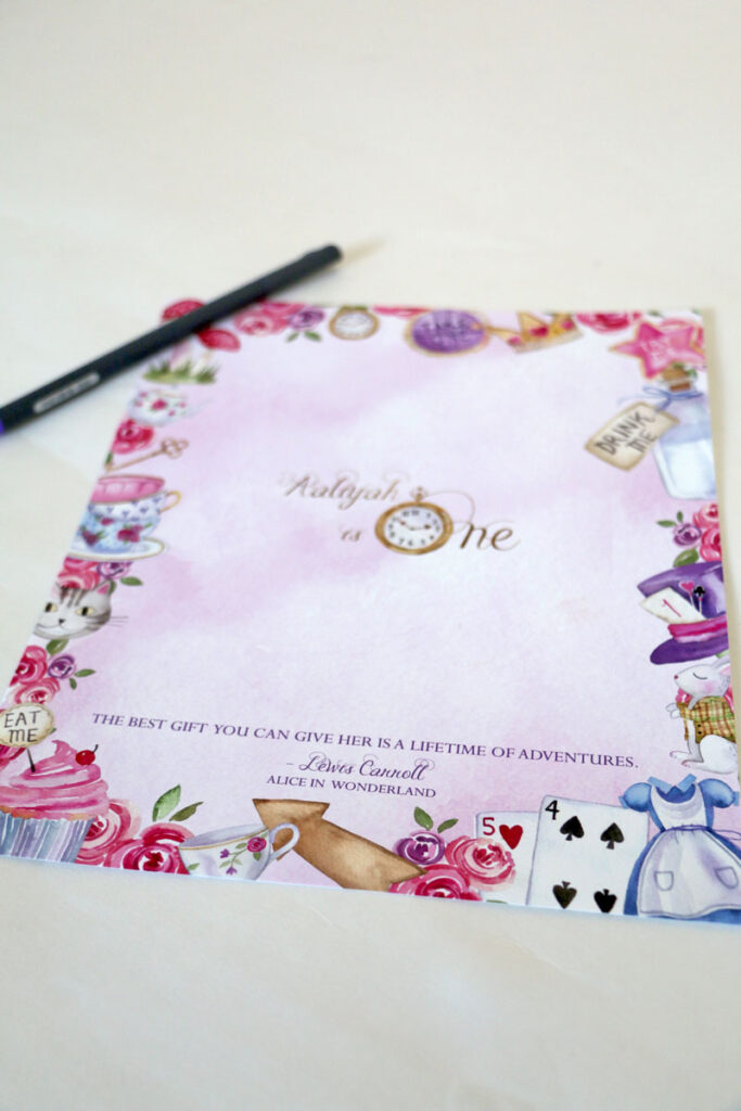 How to Decorate a Pink Alice In Wonderland Party Theme: Guest Book