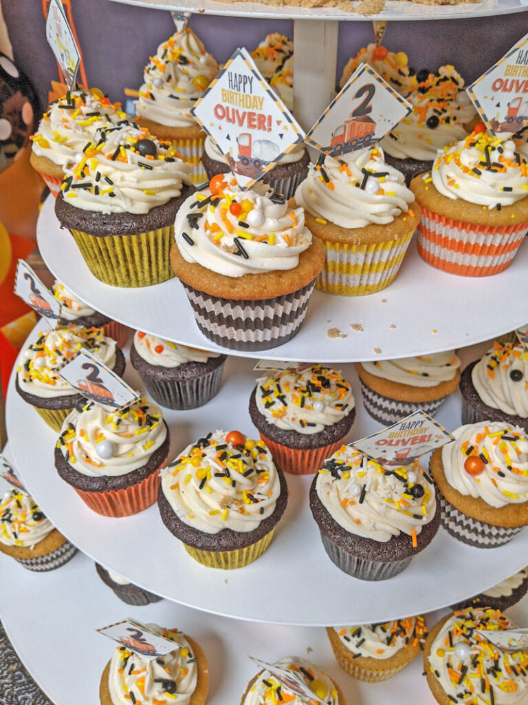 Cupcake Toppers for Construction Theme Party