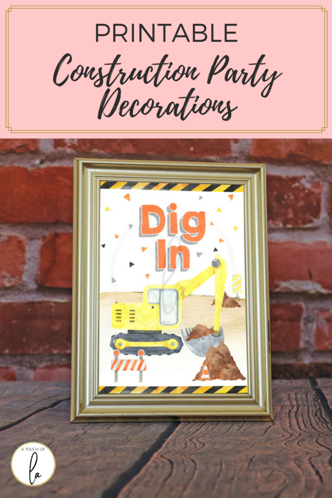 Construction Birthday Party Printables
