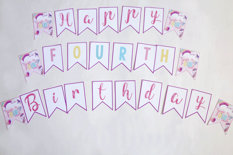 Happy Fourth Birthday Magic is FOUR real Banner
