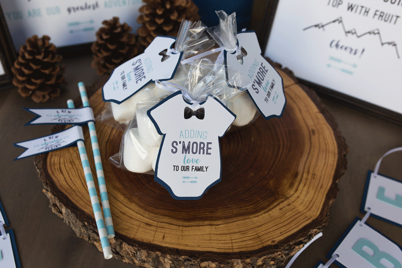 Favor tags: Adding S'MORE love to the family