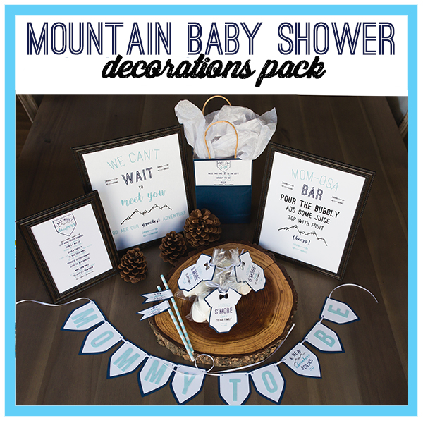 Mountain Baby Shower Decorations Pack