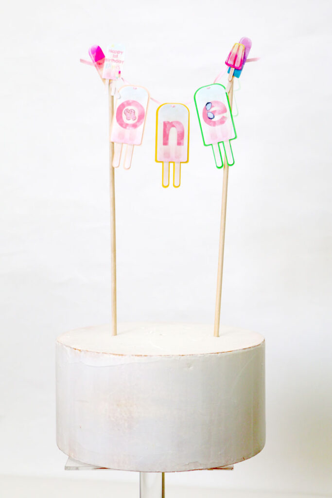 Smash Cake For Popsicle Theme