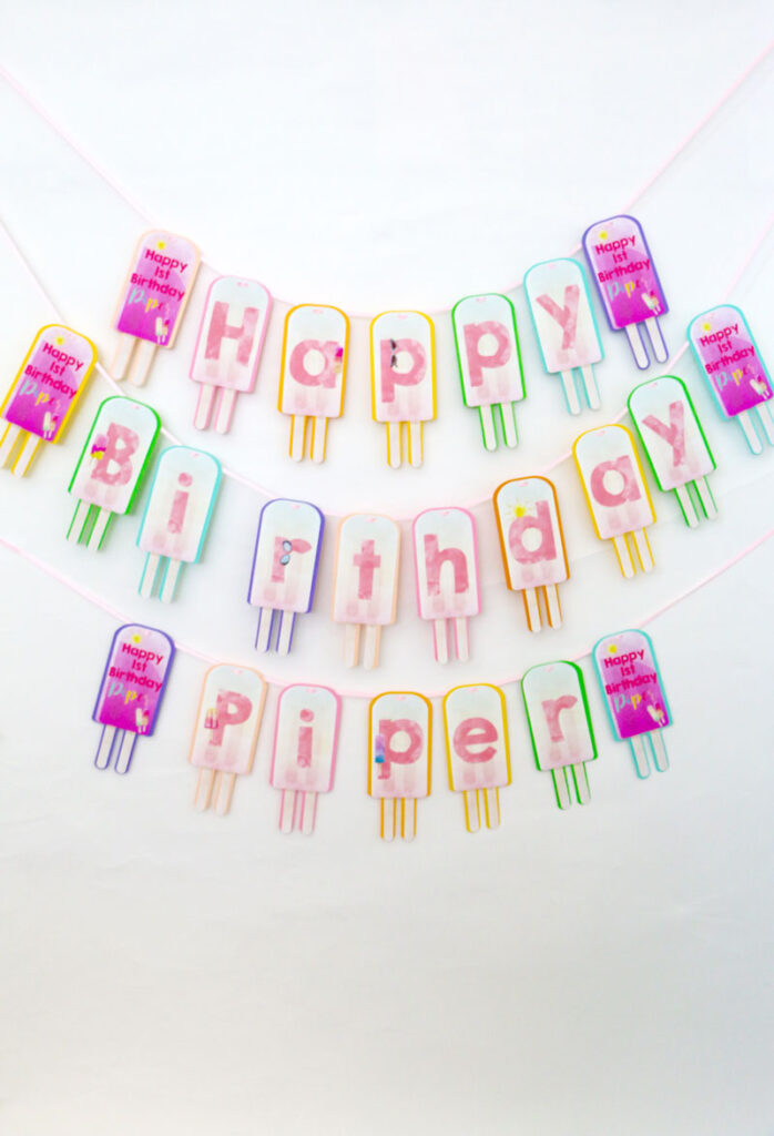 Birthday Banner for Popsicle Party