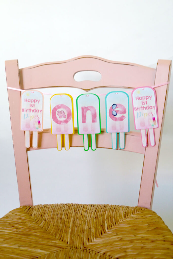 Popsicle Party High Chair Banner