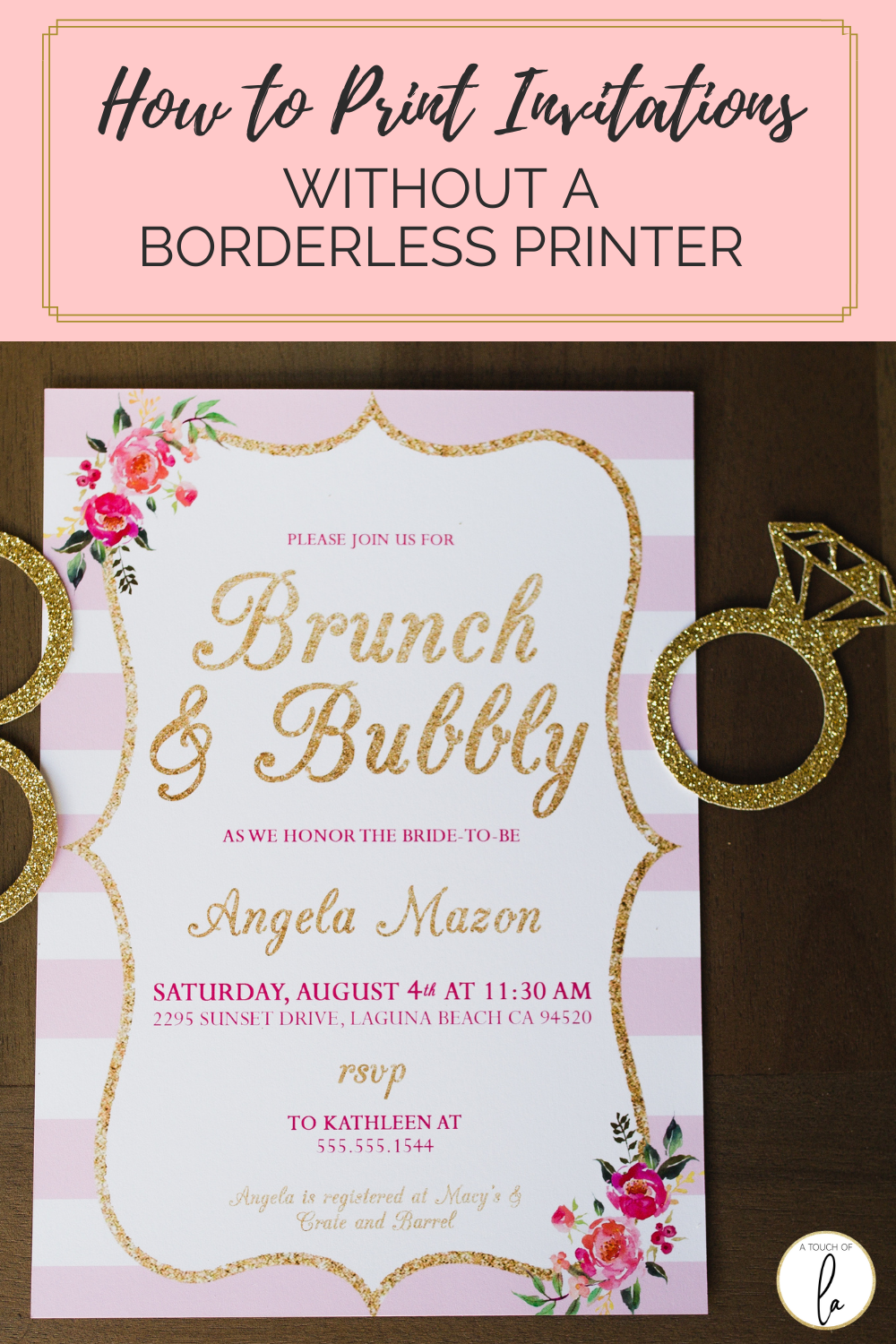 How to Print Invitations Without A Borderless Printer - A Touch of LA