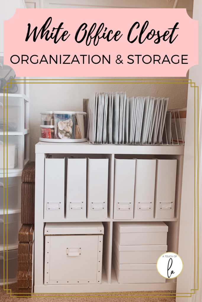 White Office Closet Organization and Storage