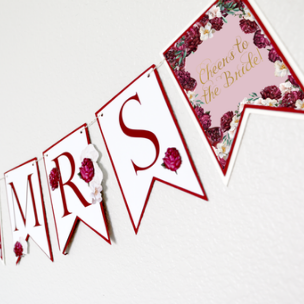 Printable Miss to Mrs Banner