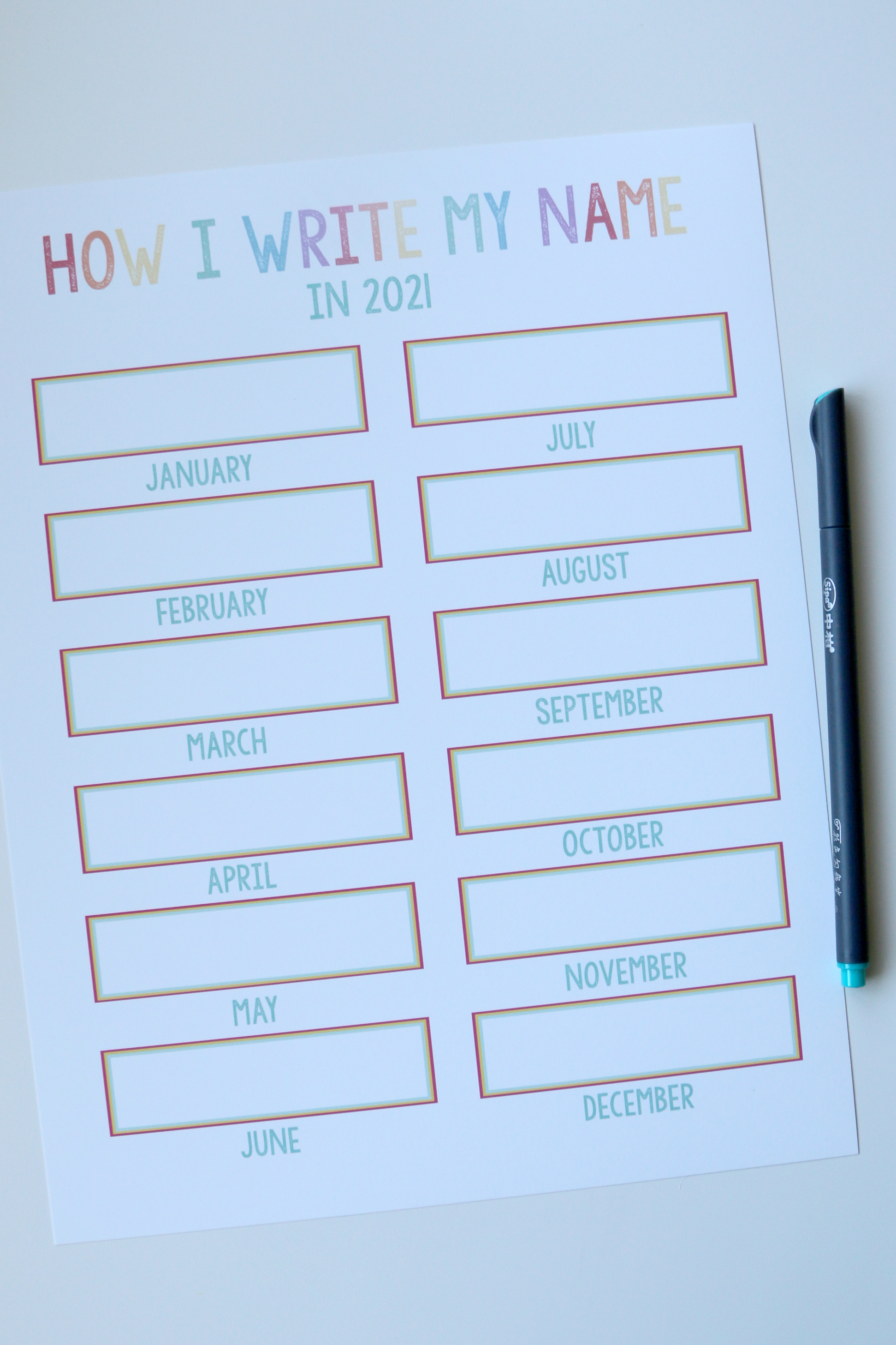 How I Write My Name Printable Worksheet